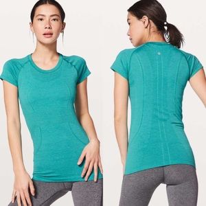 Lululemon Swiftly Tech Short Sleeve Top Crew Eucalyptus Spirit Green Teal 12